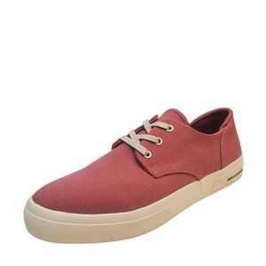 Sun + Stone Men's Casual Shoes Kiva Textile Lace Up Fashion Sneakers Red